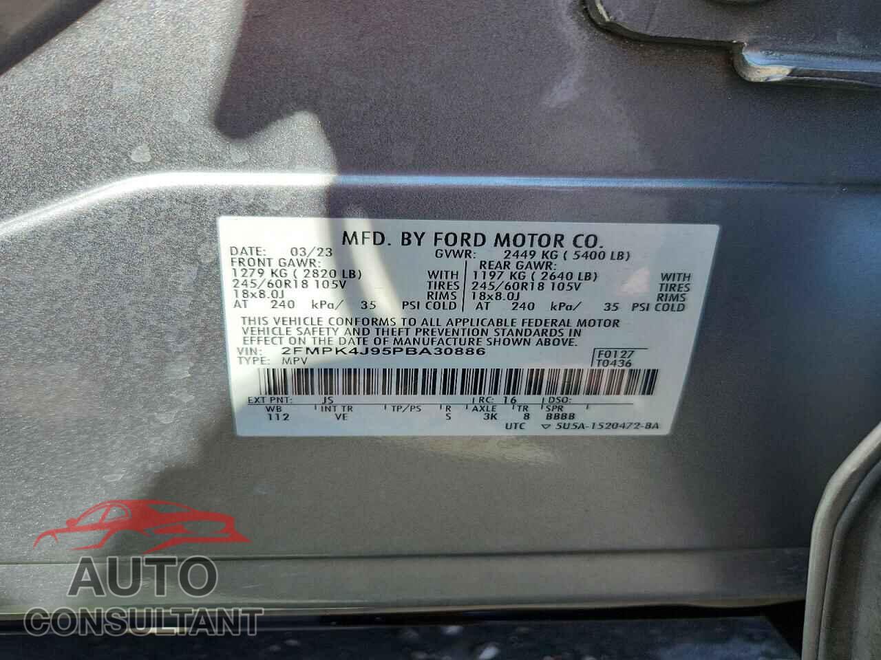 FORD EDGE 2023 - 2FMPK4J95PBA30886