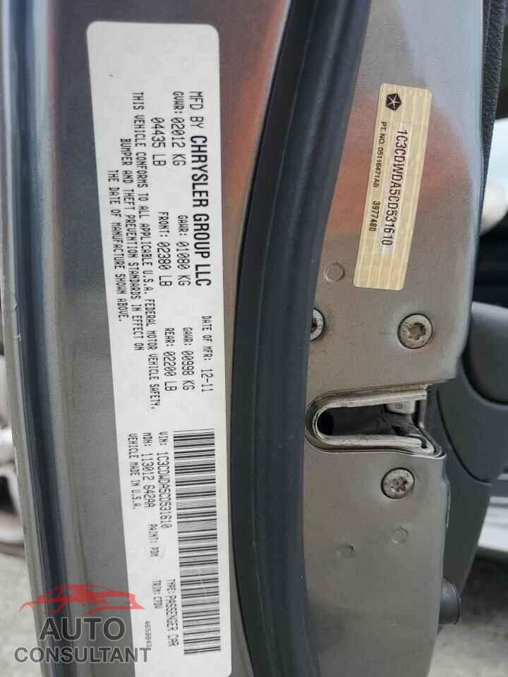 DODGE CALIBER 2012 - 1C3CDWDA5CD531610