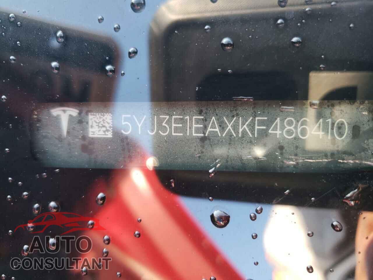 TESLA MODEL 3 2019 - 5YJ3E1EAXKF486410