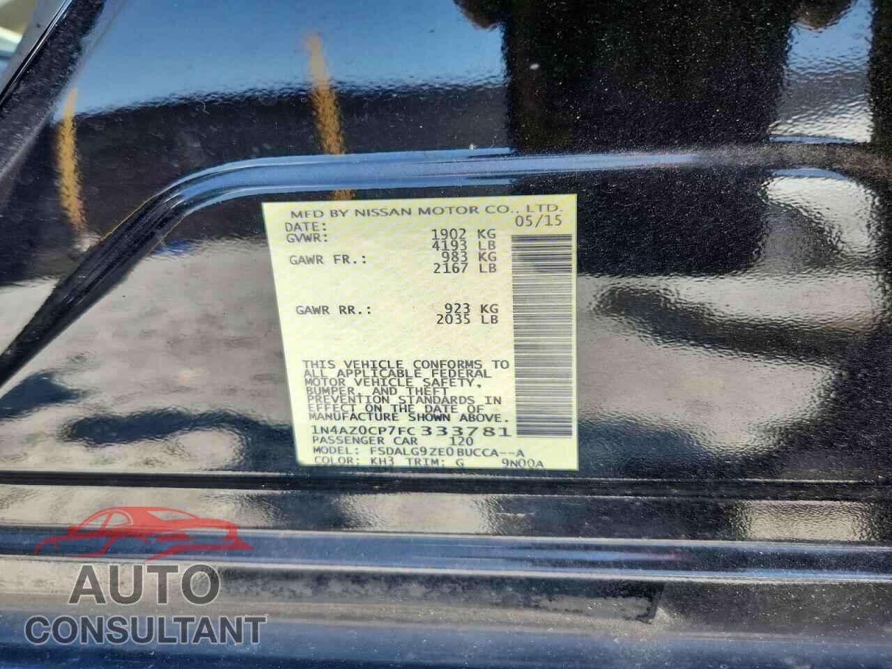 NISSAN LEAF 2015 - 1N4AZ0CP7FC333781