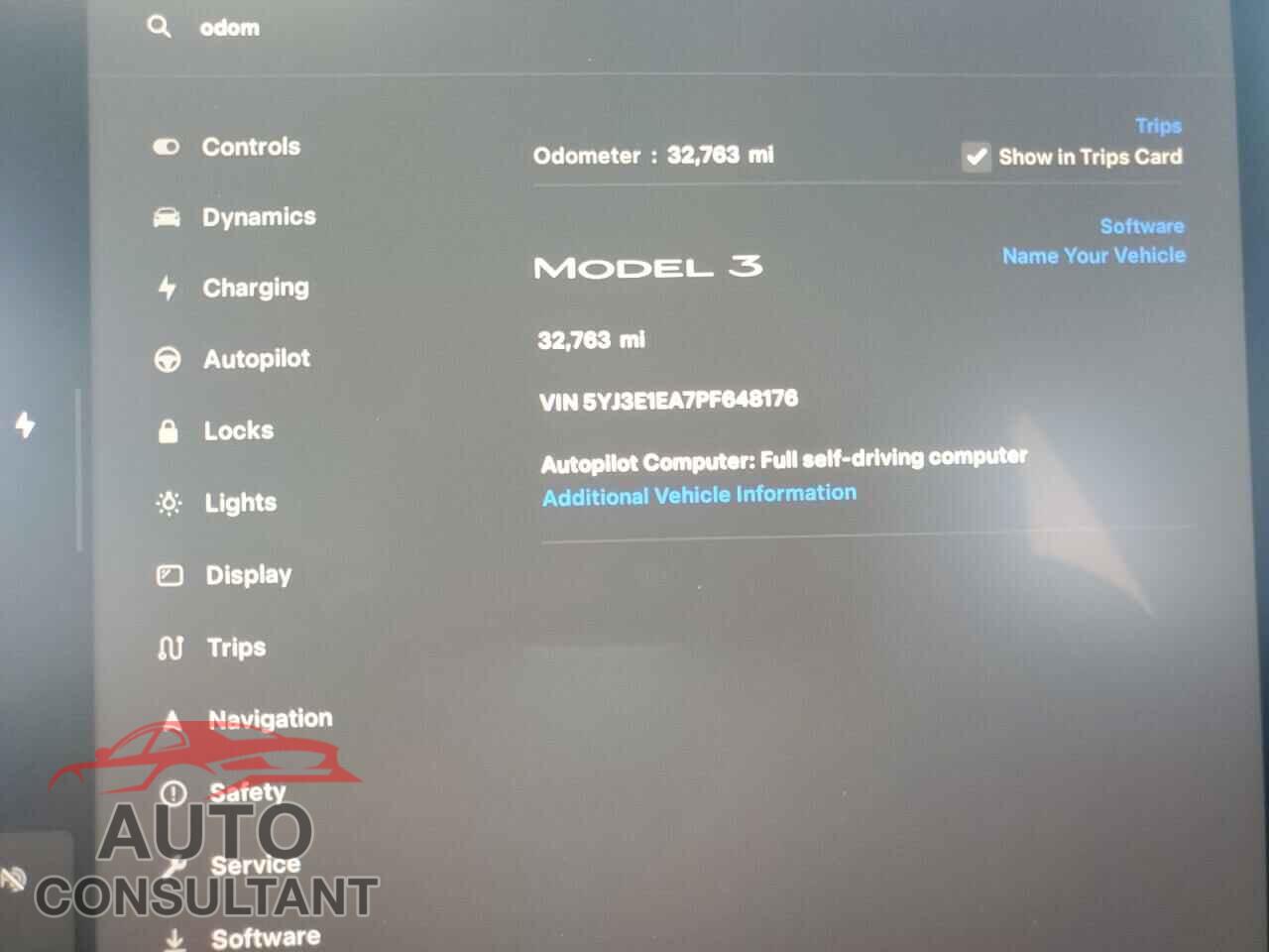 TESLA MODEL 3 2023 - 5YJ3E1EA7PF648176