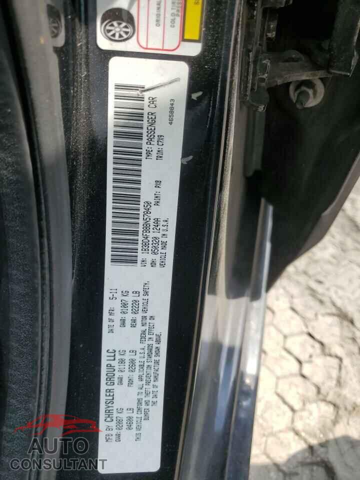 DODGE AVENGER 2011 - 1B3BD4FB8BN578450