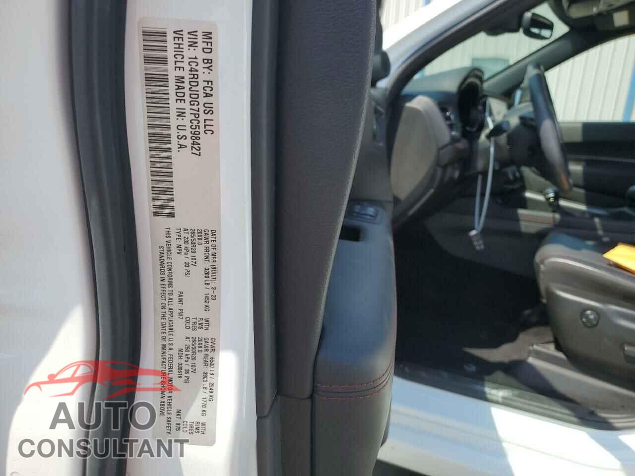DODGE DURANGO 2023 - 1C4RDJDG7PC598427