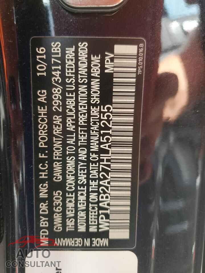 PORSCHE CAYENNE 2017 - WP1AB2A27HLA51255