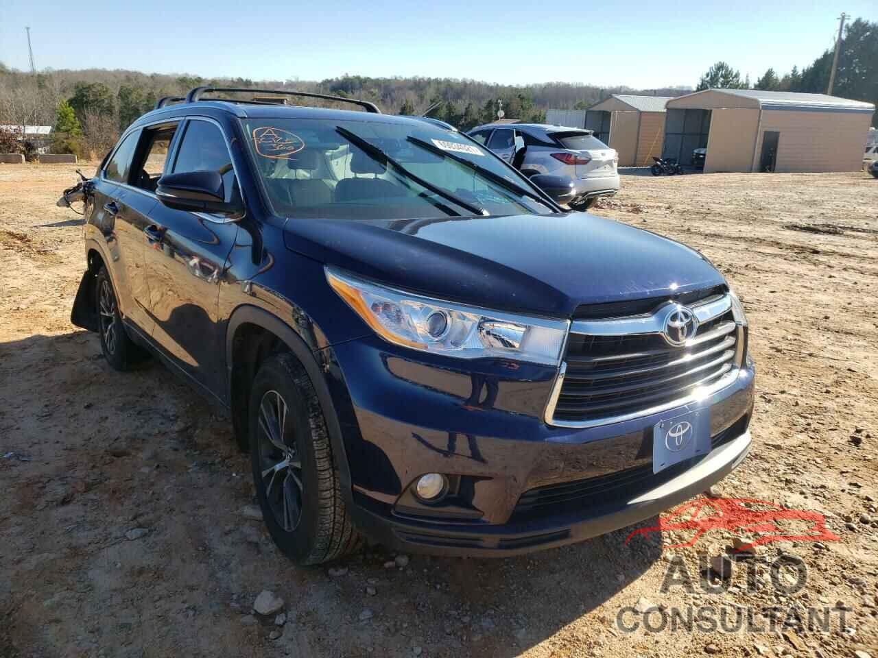 TOYOTA HIGHLANDER 2016 - 5TDJKRFH2GS261931