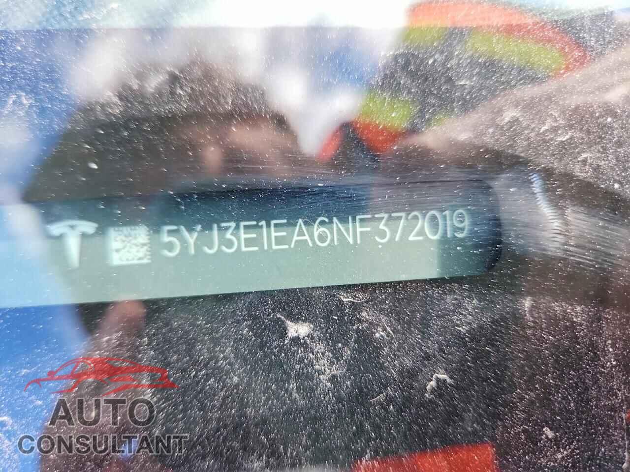 TESLA MODEL 3 2022 - 5YJ3E1EA6NF372019