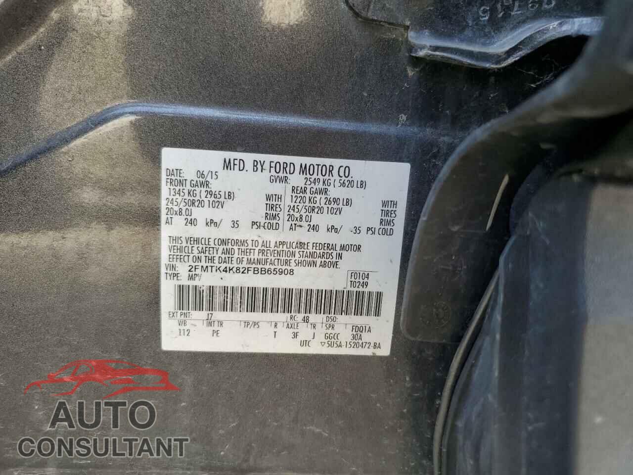 FORD EDGE 2015 - 2FMTK4K82FBB65908