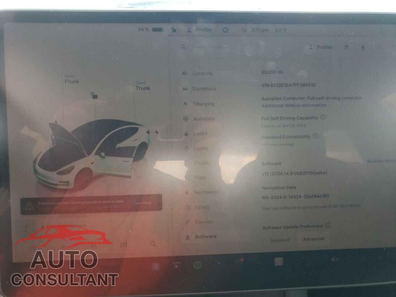 TESLA MODEL 3 2023 - 5YJ3E1EA7PF385512
