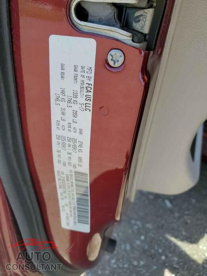 DODGE CARAVAN 2017 - 2C4RDGCG6HR772467