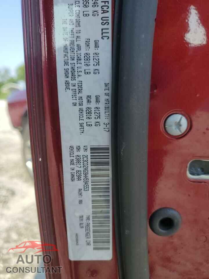 DODGE CHALLENGER 2017 - 2C3CDZAG9HH594553
