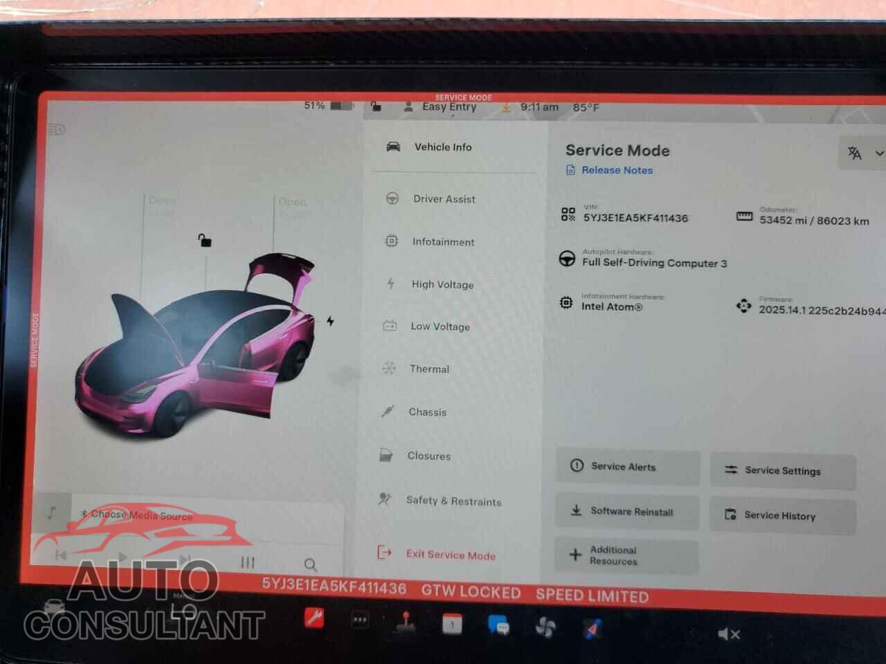 TESLA MODEL 3 2019 - 5YJ3E1EA5KF411436