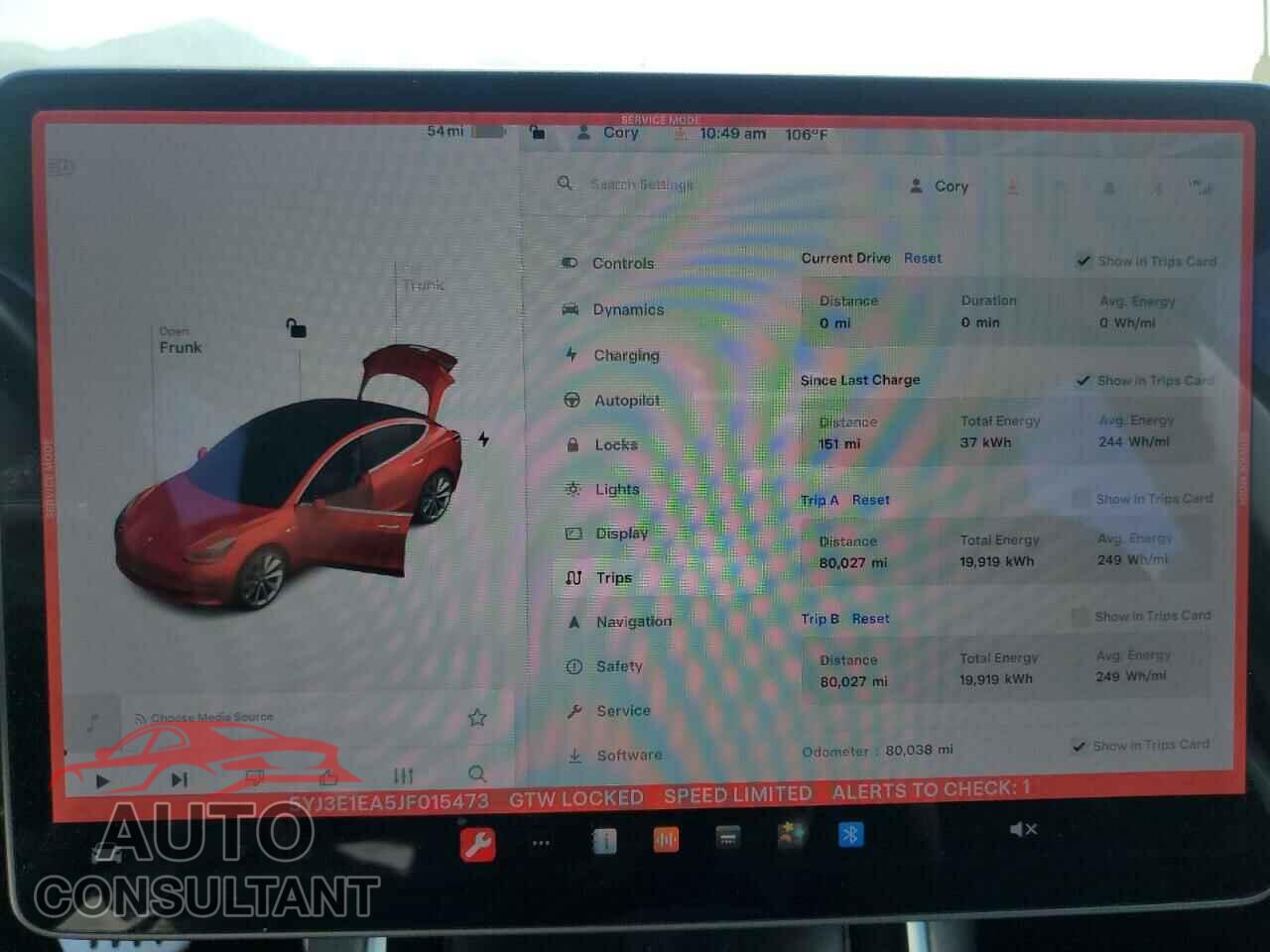 TESLA MODEL 3 2018 - 5YJ3E1EA5JF015473