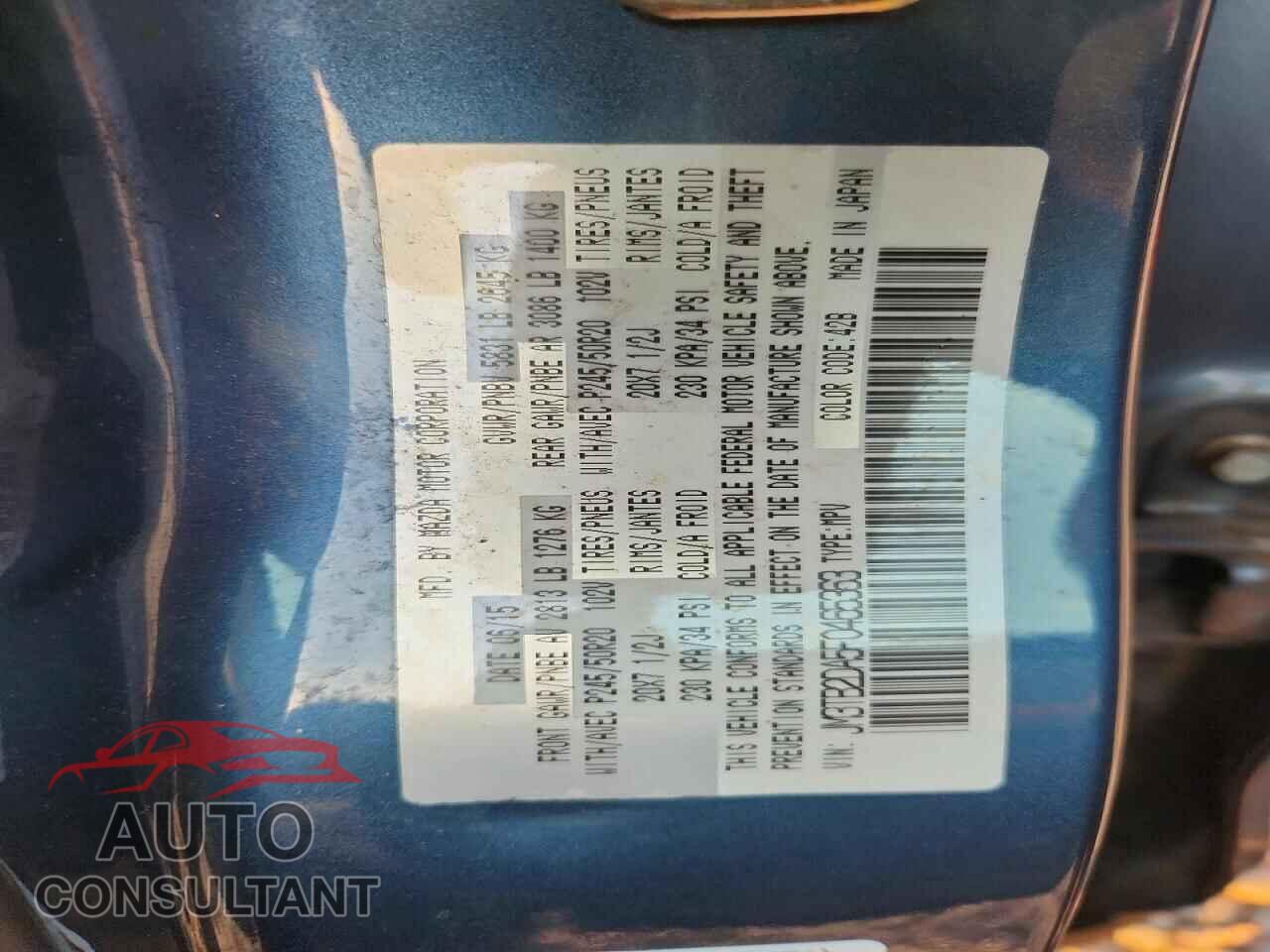MAZDA CX-9 2015 - JM3TB2DA5F0465363