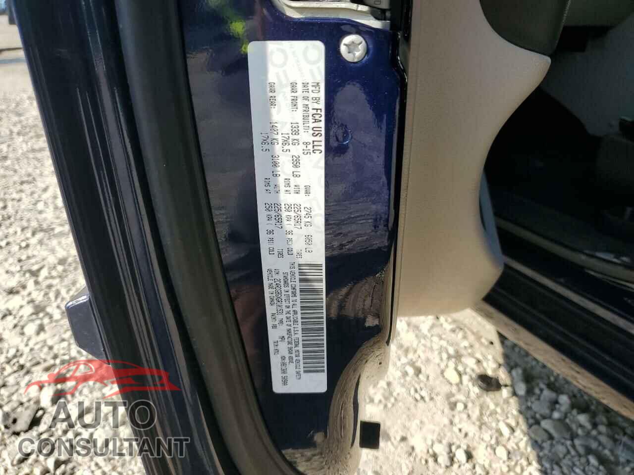 DODGE CARAVAN 2016 - 2C4RDGBGXGR101531