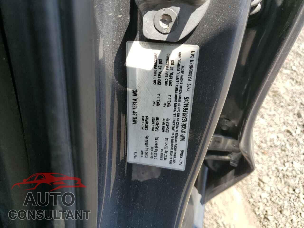 TESLA MODEL 3 2020 - 5YJ3E1EA6LF614045
