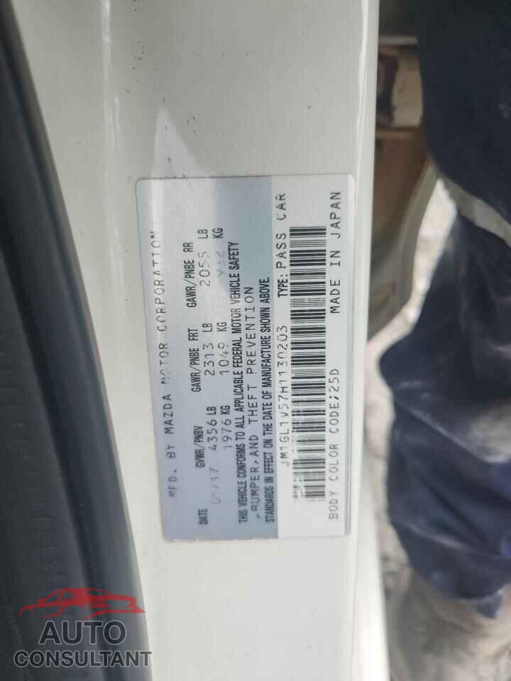 MAZDA 6 2017 - JM1GL1V57H1130203