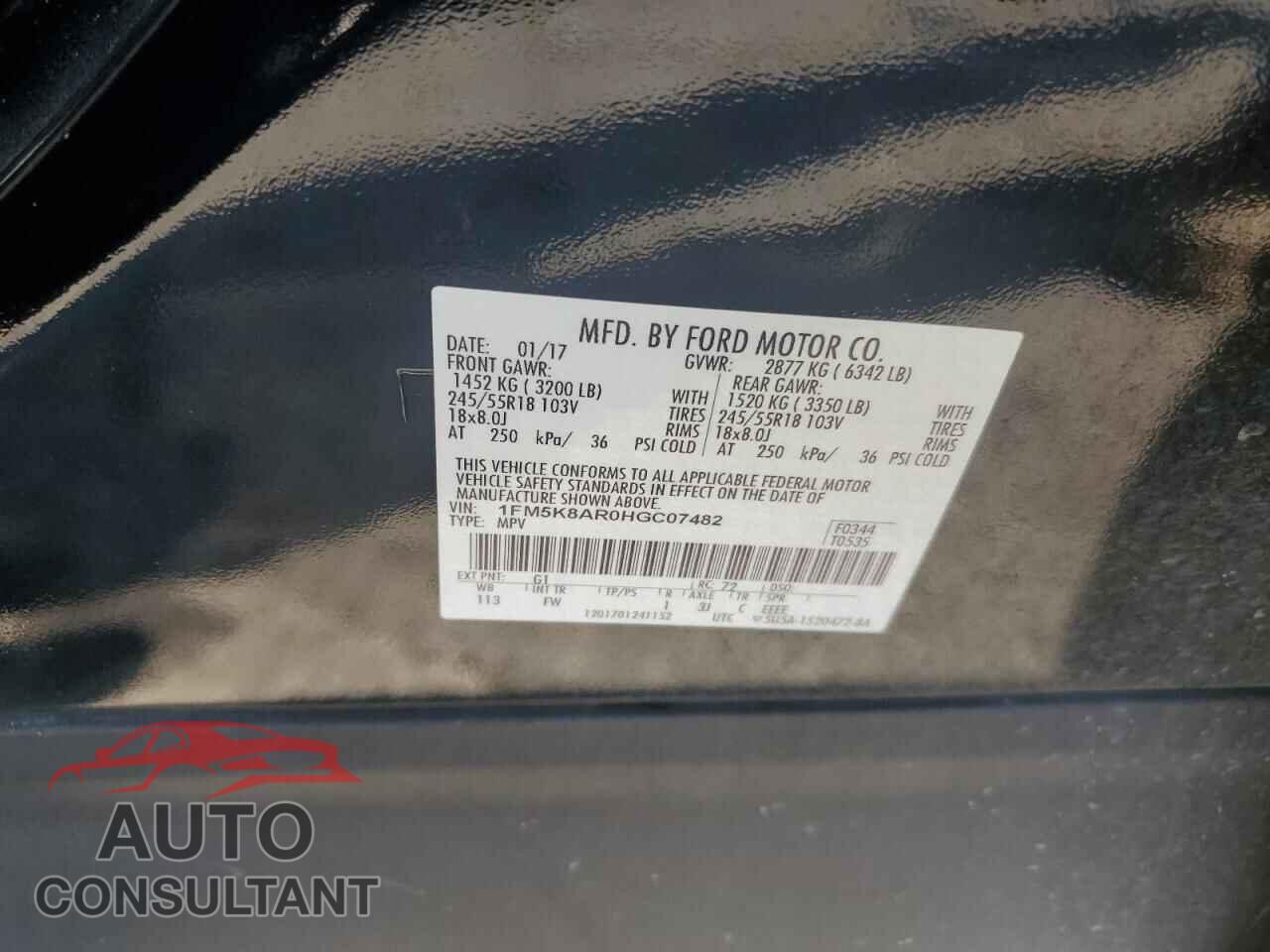 FORD EXPLORER 2017 - 1FM5K8AR0HGC07482