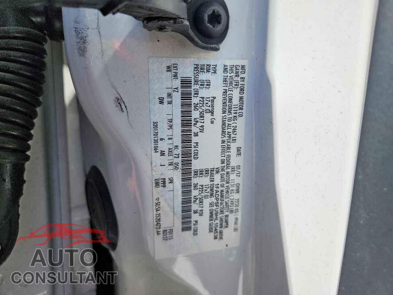 FORD CMAX 2017 - 1FADP5FU9HL104538