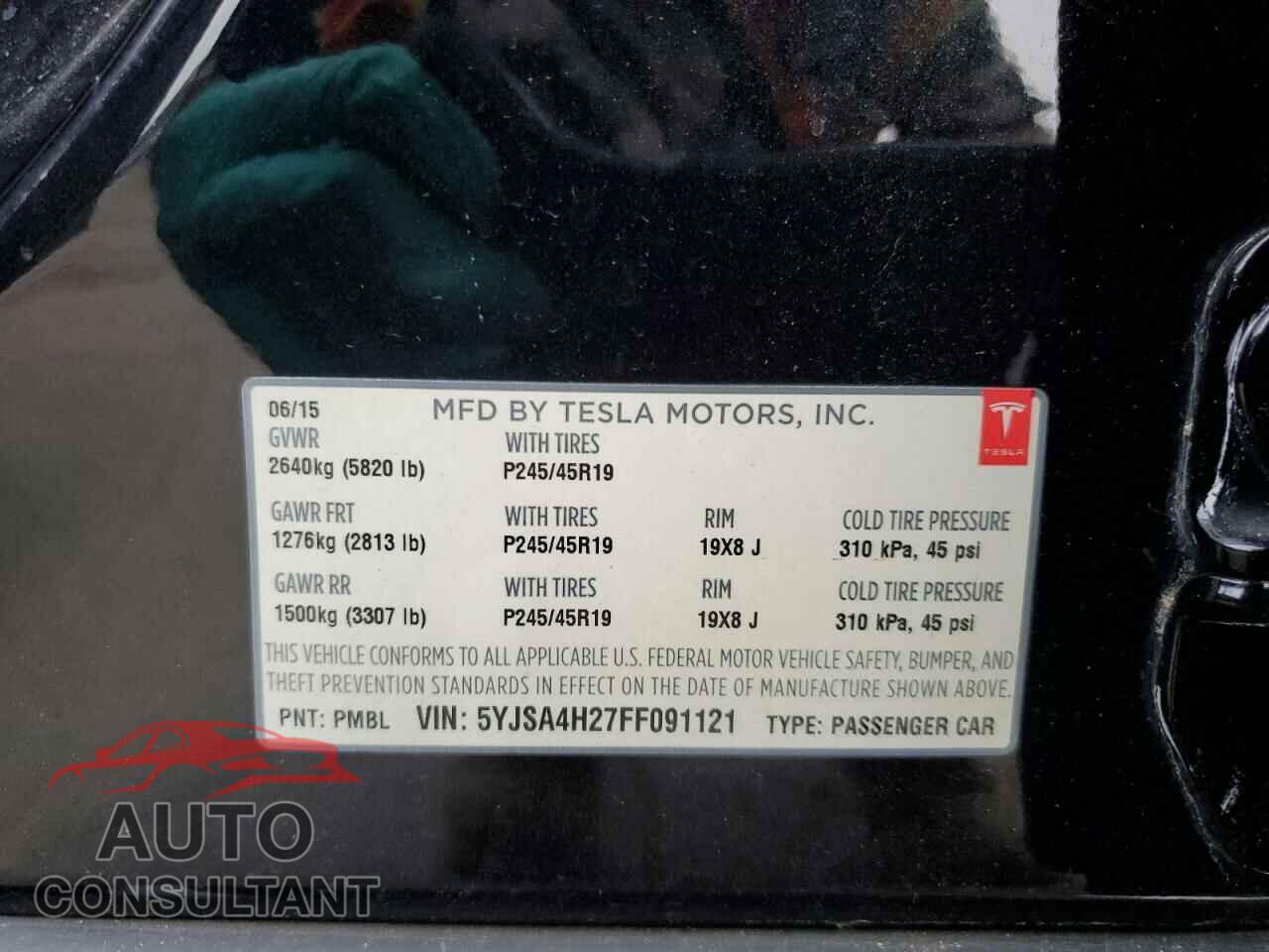 TESLA MODEL S 2015 - 5YJSA4H27FF091121