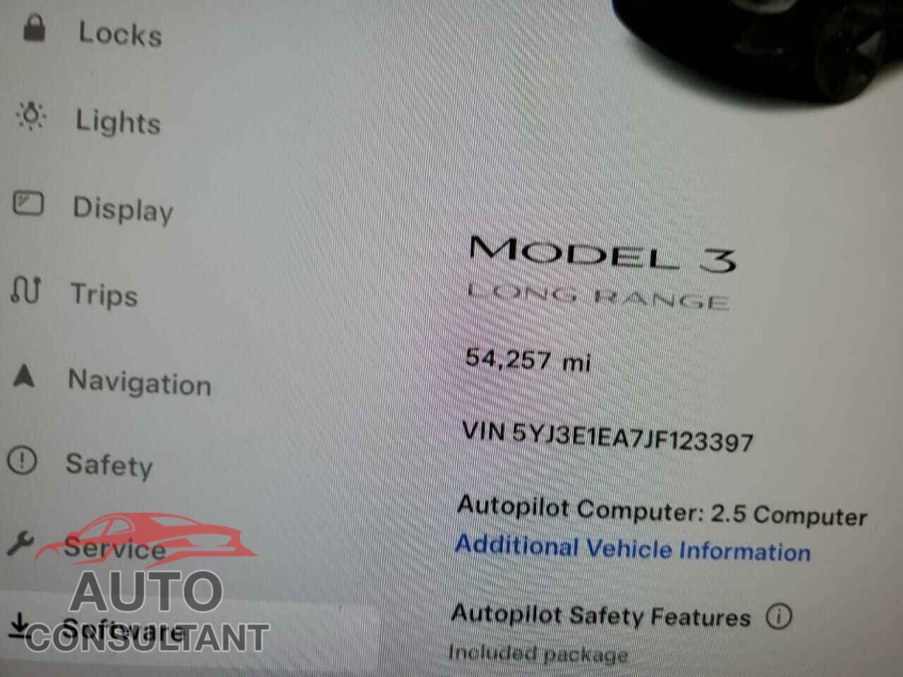 TESLA MODEL 3 2018 - 5YJ3E1EA7JF123397