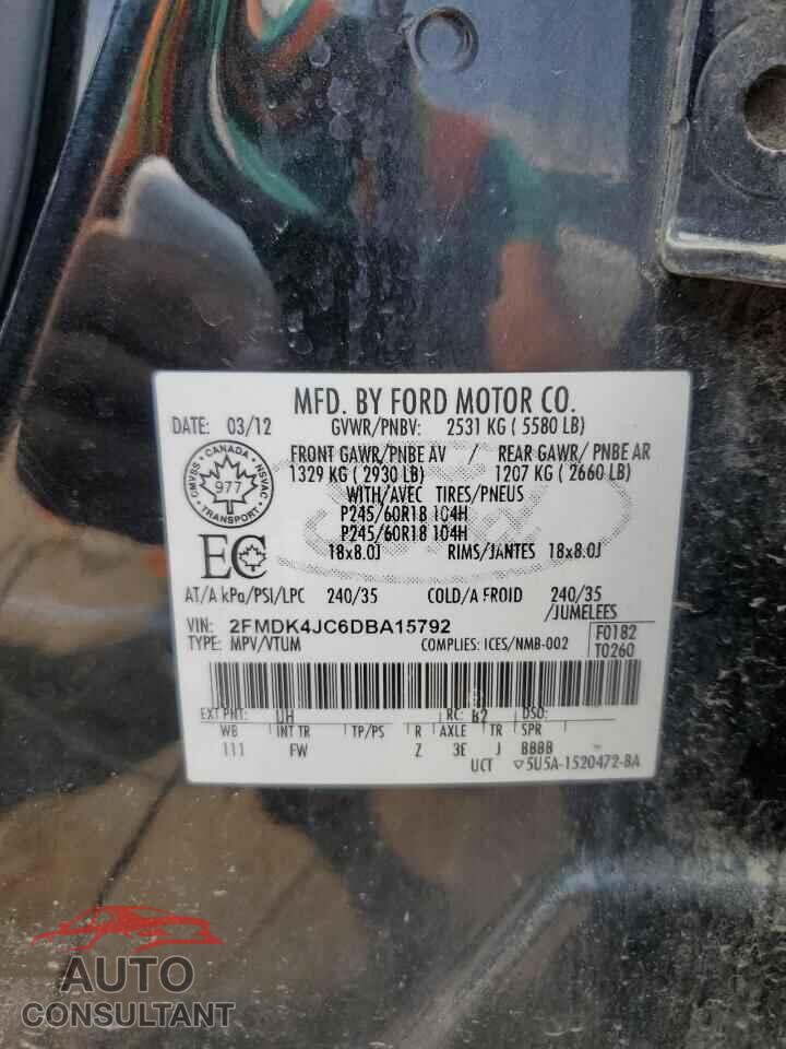 FORD EDGE 2013 - 2FMDK4JC6DBA15792