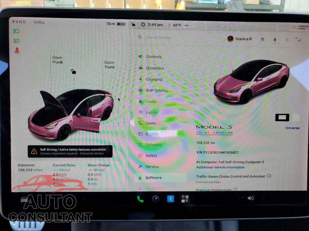 TESLA MODEL 3 2021 - 5YJ3E1EC4MF935827