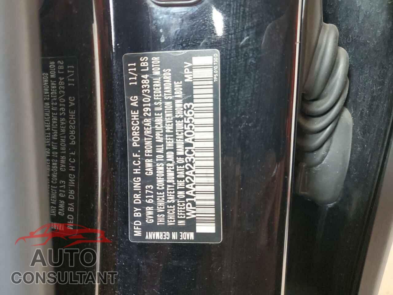 PORSCHE CAYENNE 2012 - WP1AA2A23CLA05563