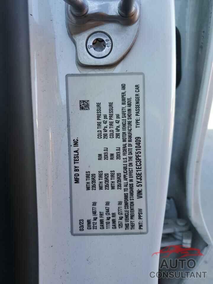 TESLA MODEL 3 2023 - 5YJ3E1EC3PF510409