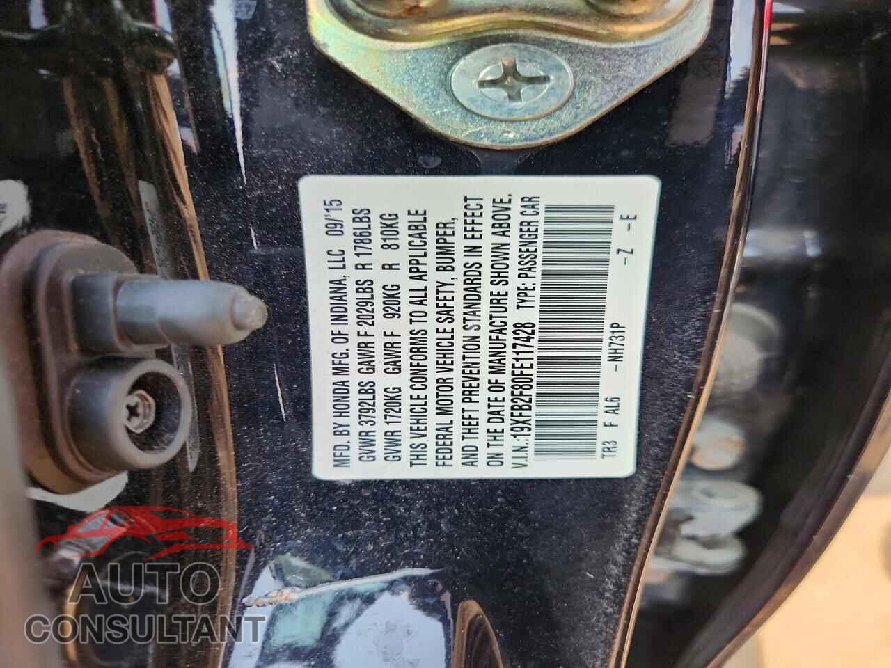 HONDA CIVIC 2015 - 19XFB2F80FE117428