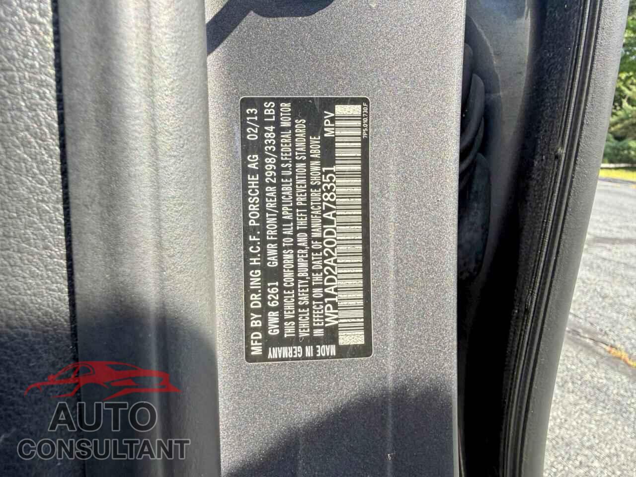 PORSCHE CAYENNE 2013 - WP1AD2A20DLA78351