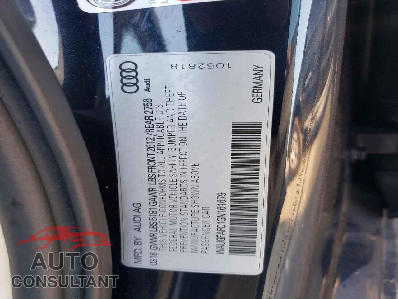 AUDI A6 2016 - WAUGFAFC1GN161679