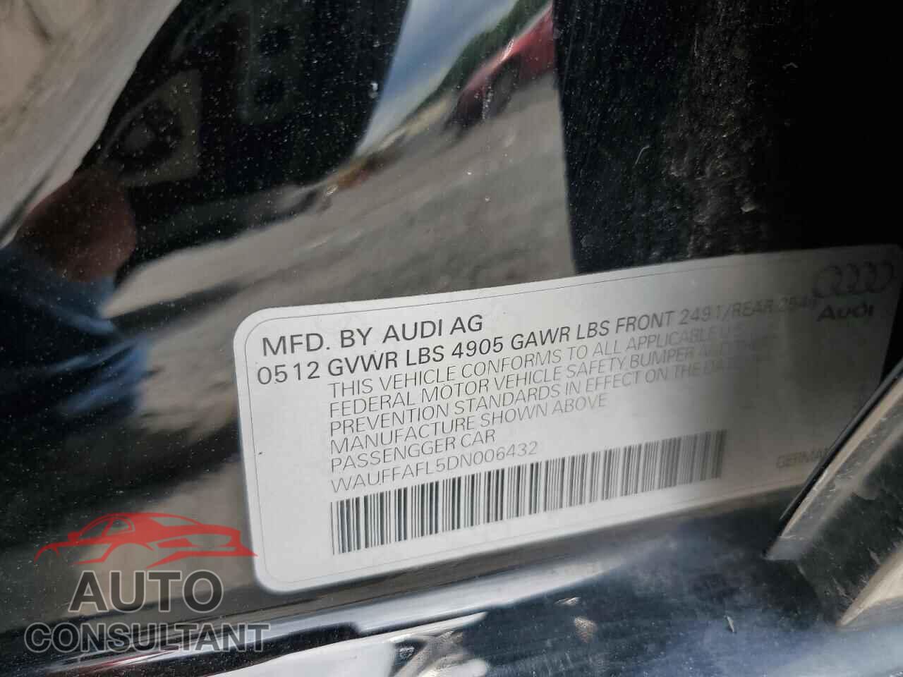 AUDI A4 2013 - WAUFFAFL5DN006432