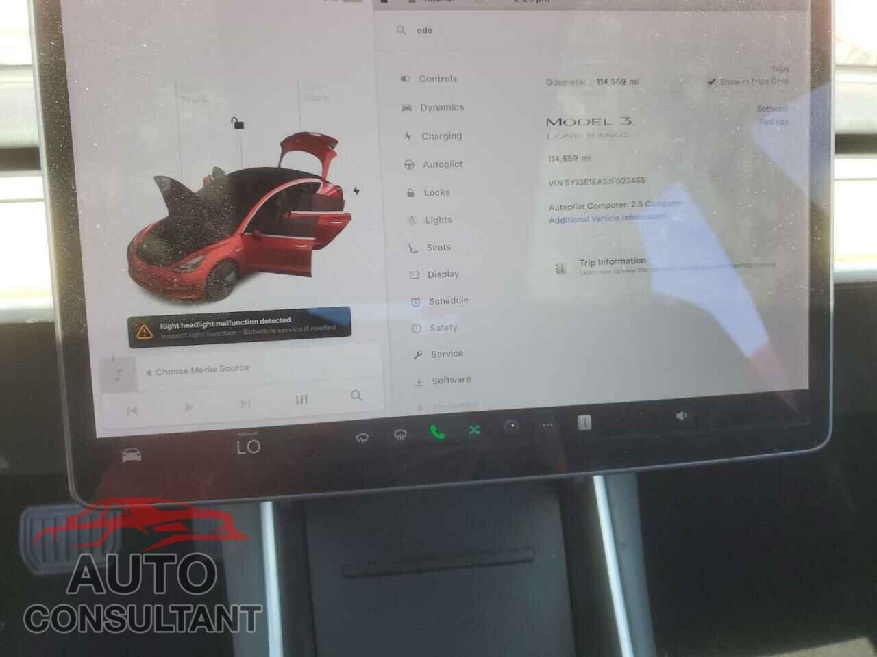TESLA MODEL 3 2018 - 5YJ3E1EA5JF022455