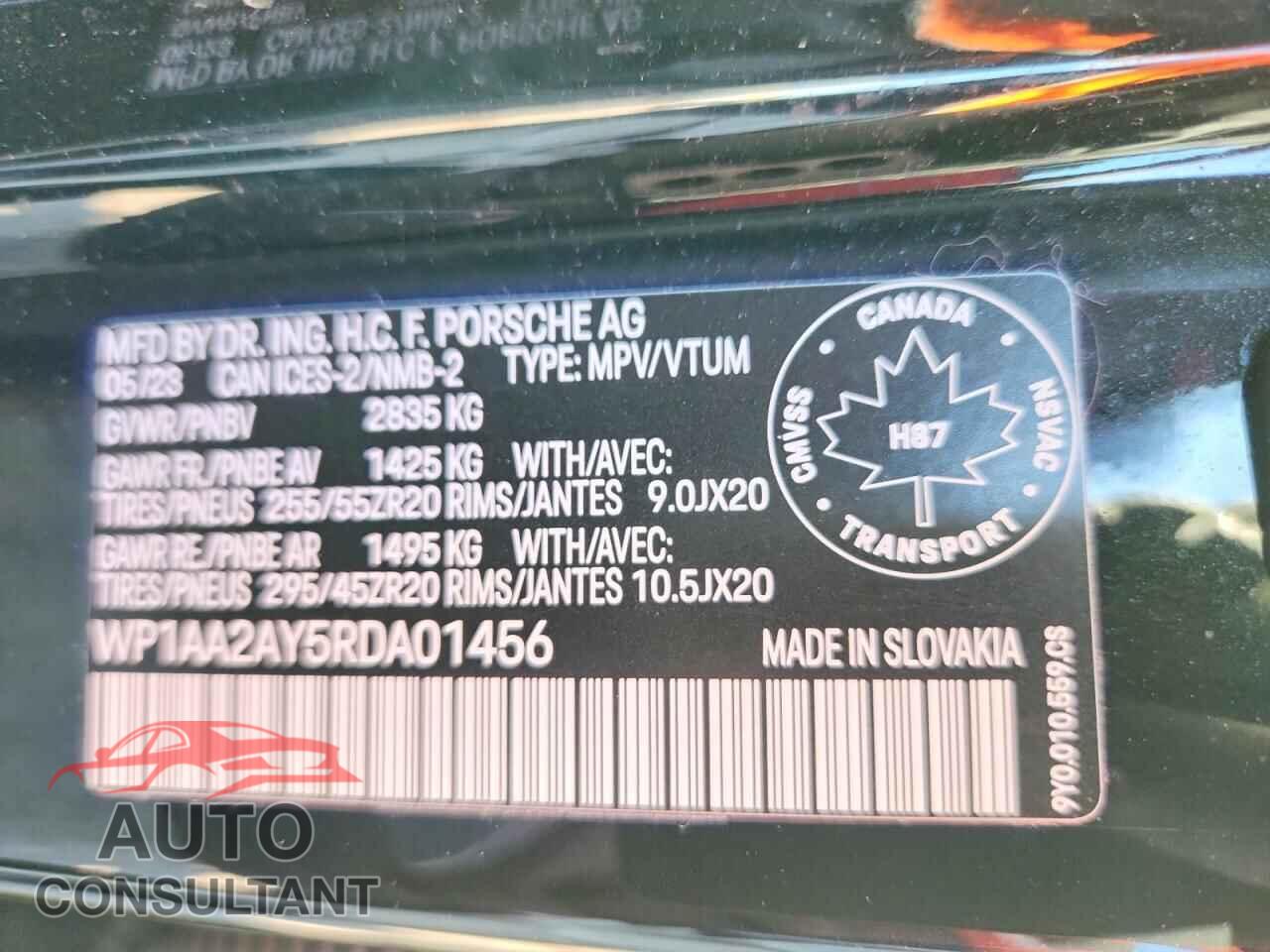 PORSCHE CAYENNE 2024 - WP1AA2AY5RDA01456