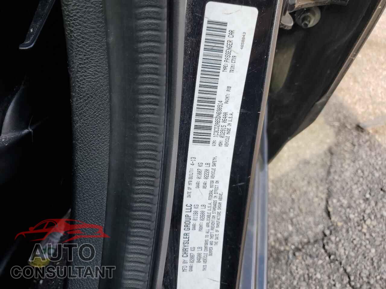 DODGE AVENGER 2013 - 1C3CDZAB5DN690914