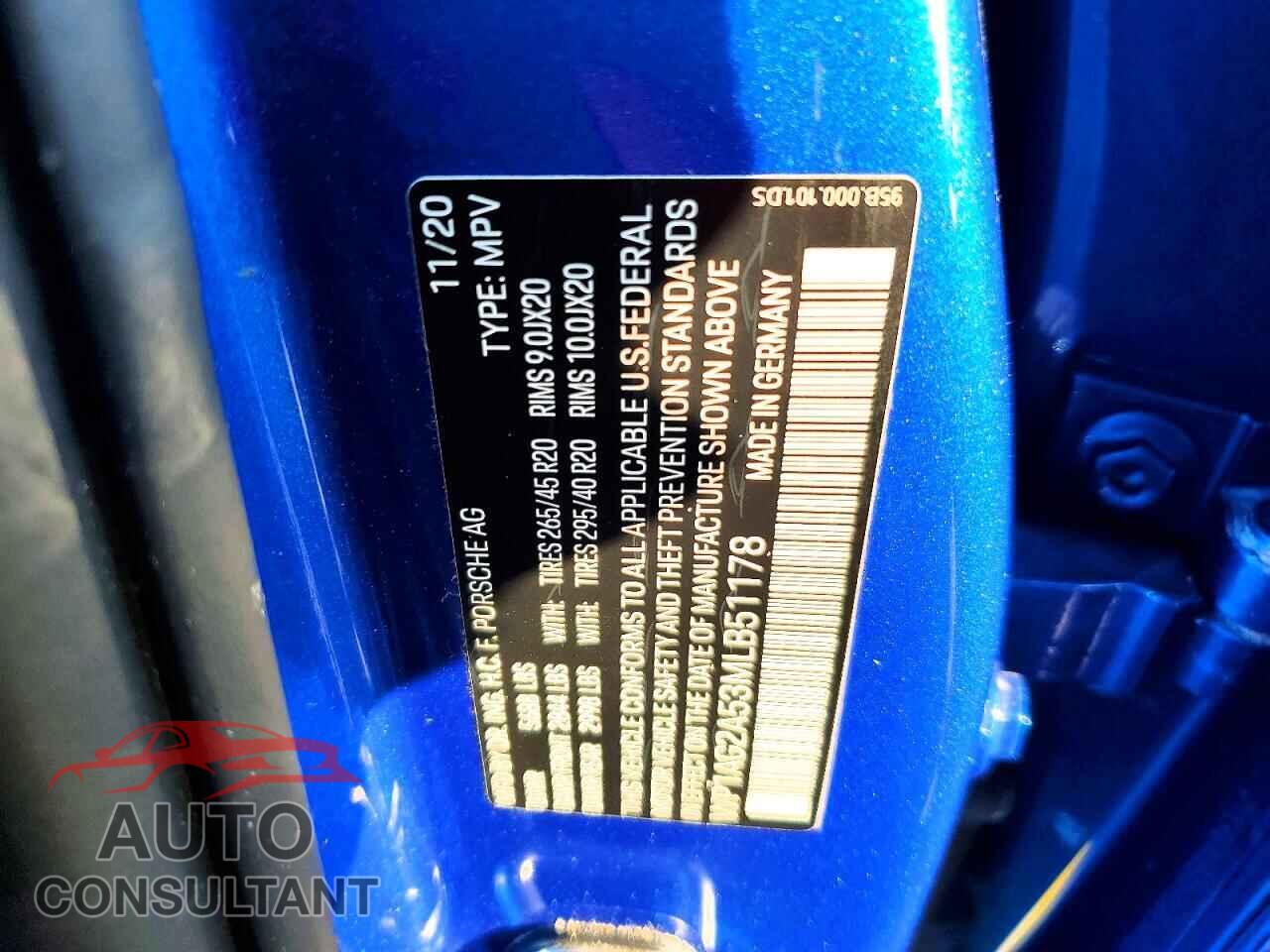 PORSCHE MACAN 2021 - WP1AG2A53MLB51178