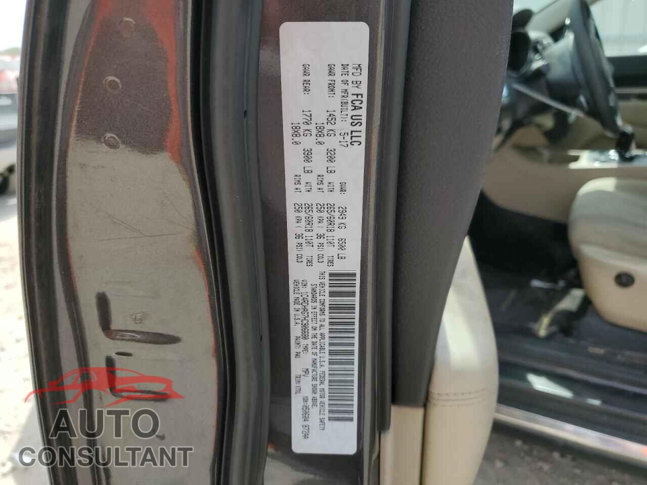 DODGE DURANGO 2017 - 1C4RDHAG7HC906680