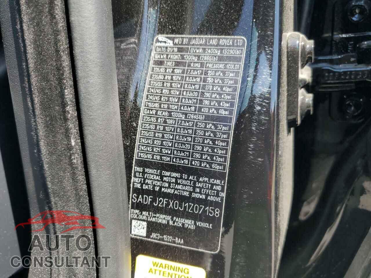 JAGUAR ETYPE 2018 - SADFJ2FX0J1Z07158