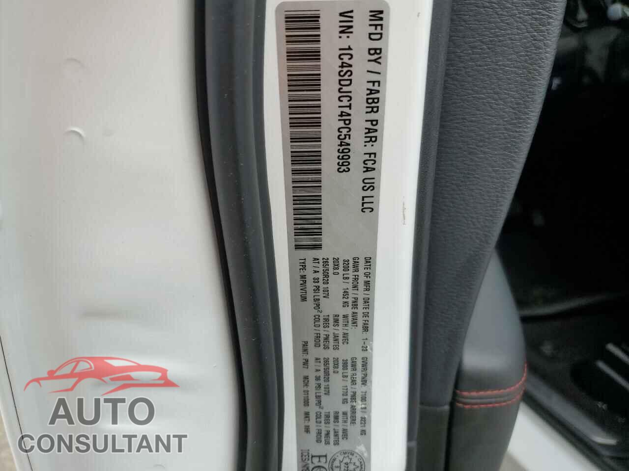 DODGE DURANGO 2023 - 1C4SDJCT4PC549993