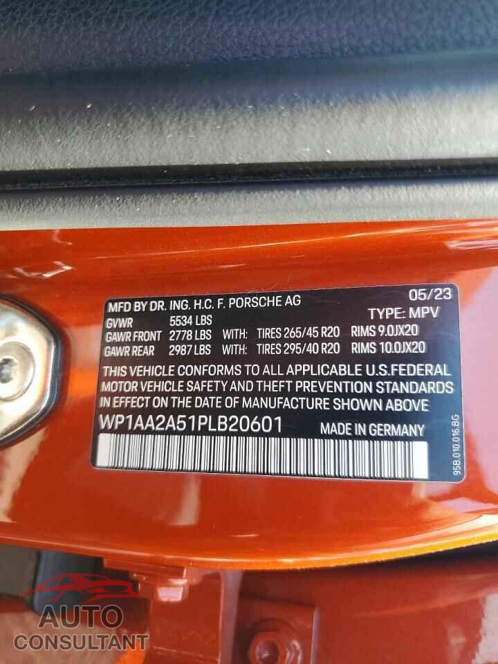 PORSCHE MACAN 2023 - WP1AA2A51PLB20601
