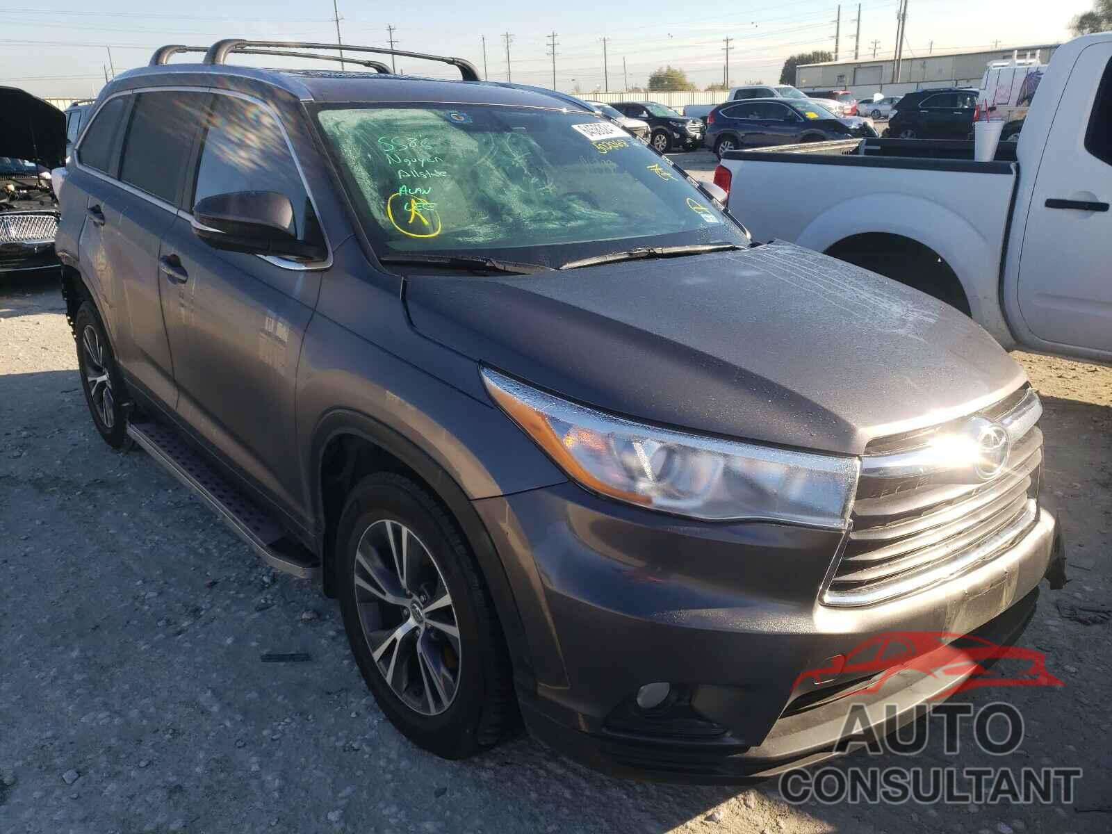 TOYOTA HIGHLANDER 2016 - 5TDKKRFH6GS502068