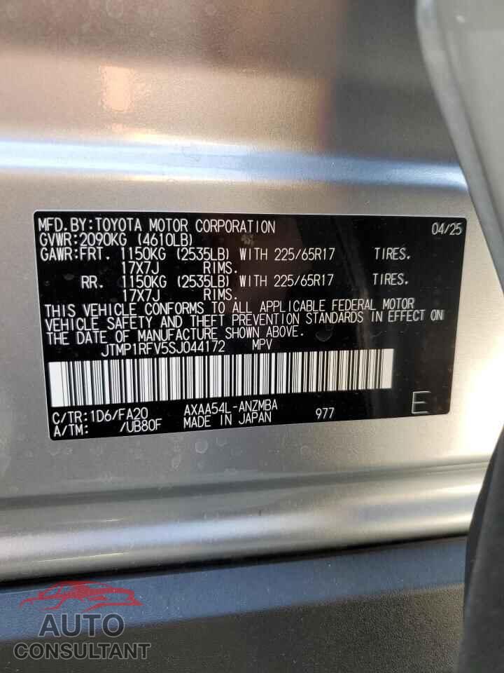 TOYOTA RAV4 2025 - JTMP1RFV5SJ044172