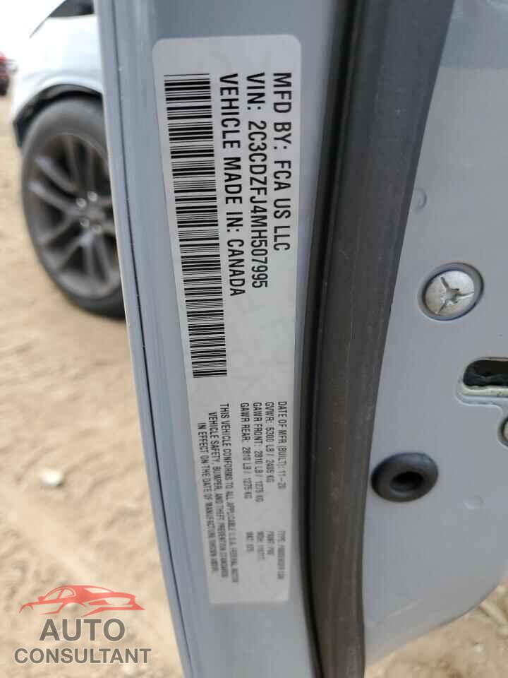DODGE CHALLENGER 2021 - 2C3CDZFJ4MH507995