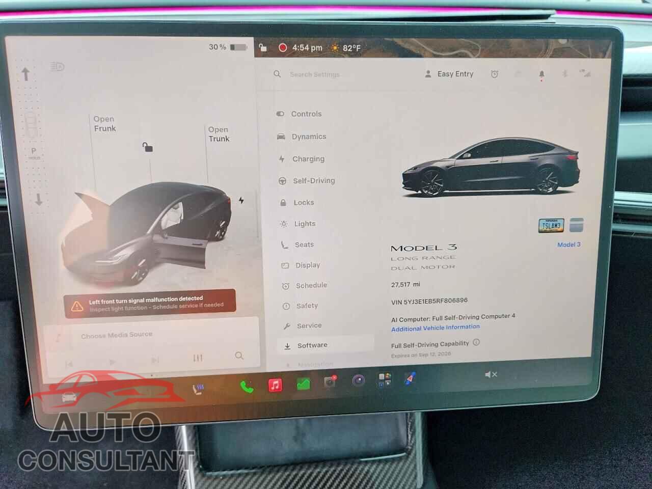TESLA MODEL 3 2024 - 5YJ3E1EB5RF806896