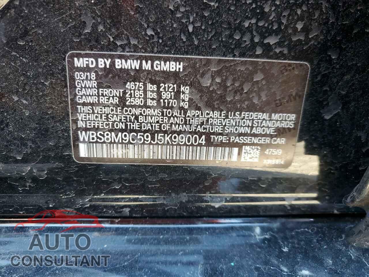 BMW M3 2018 - WBS8M9C59J5K99004