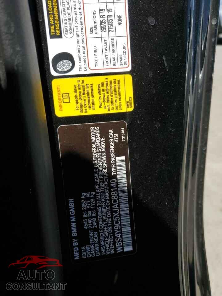 BMW M4 2018 - WBS4Y9C5XJAC88140