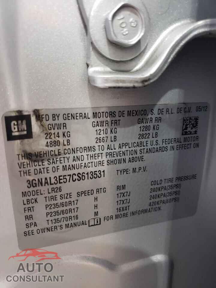 CHEVROLET CAPTIVA 2012 - 3GNAL3E57CS613531