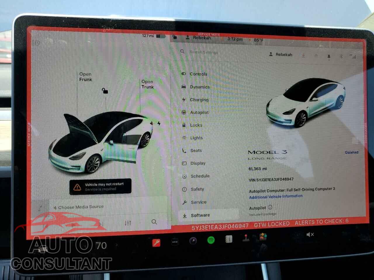 TESLA MODEL 3 2018 - 5YJ3E1EA3JF046947