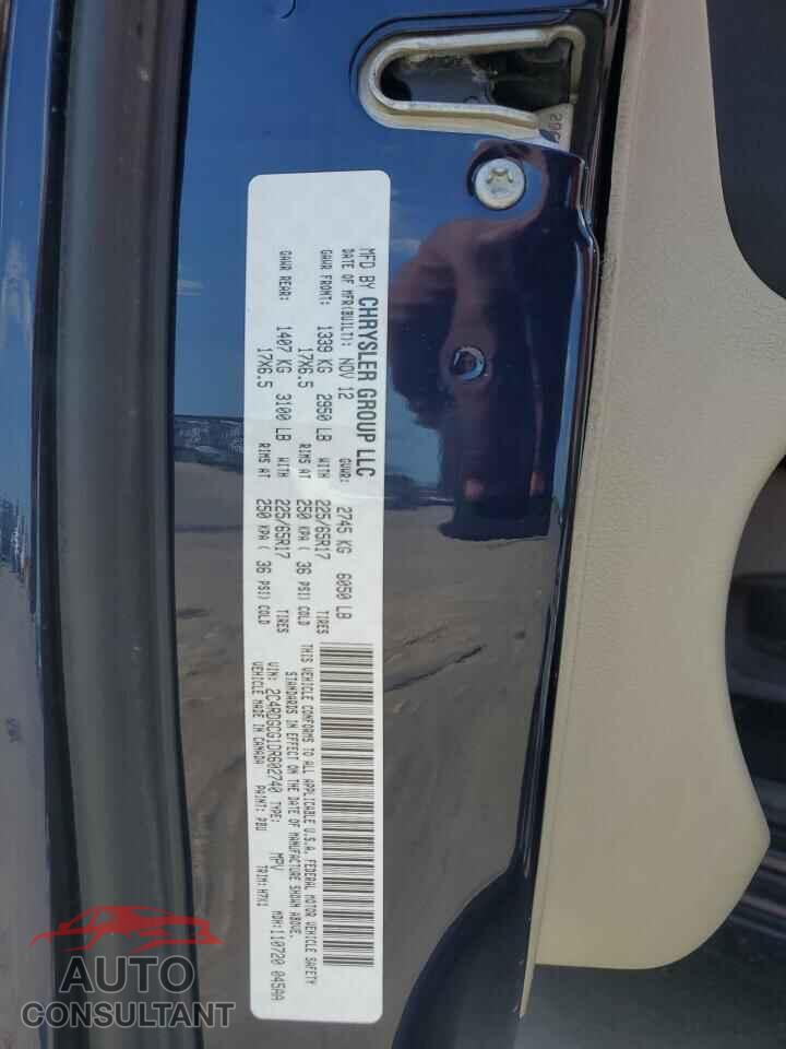 DODGE CARAVAN 2013 - 2C4RDGCG1DR602740