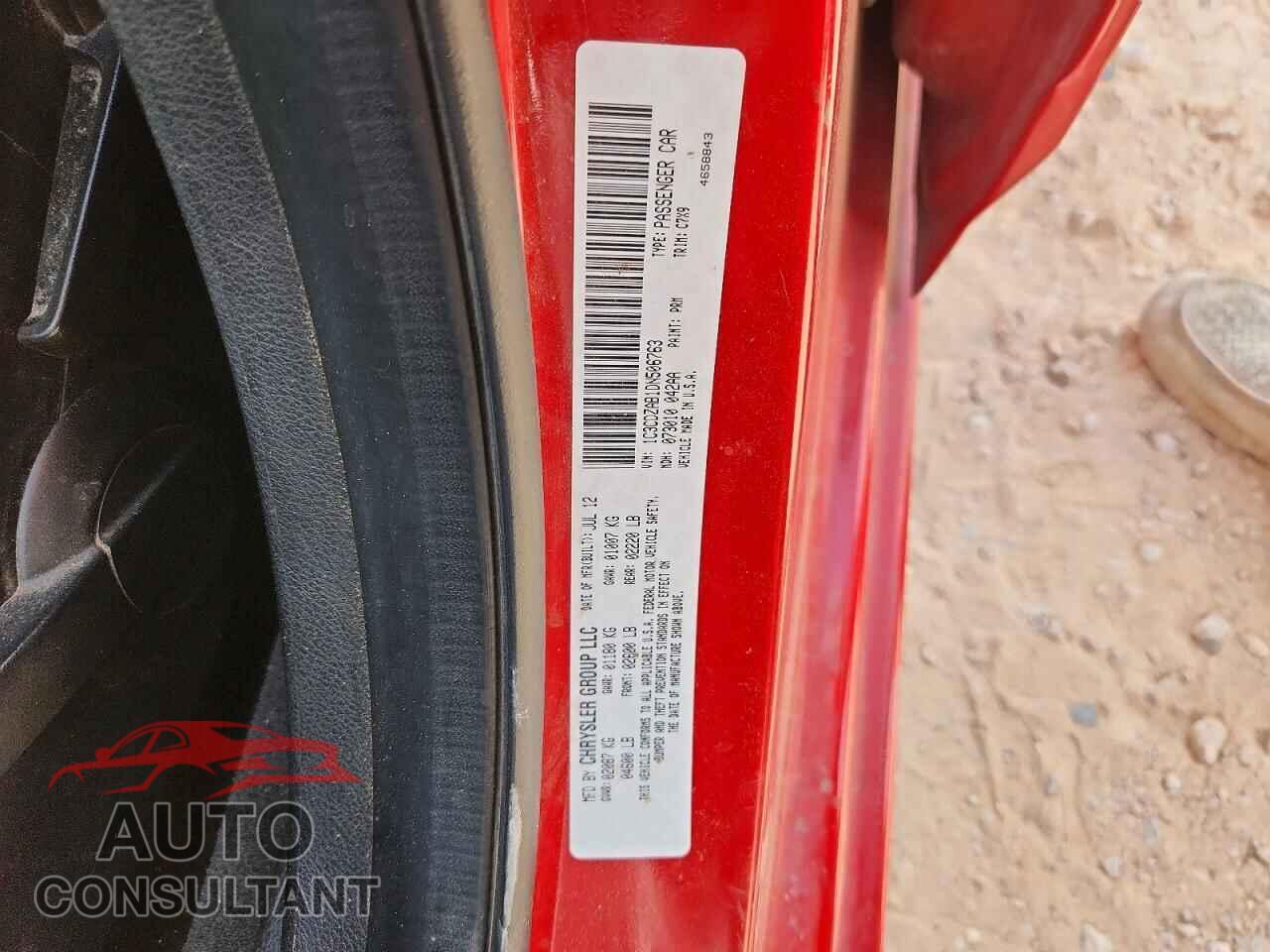 DODGE AVENGER 2013 - 1C3CDZAB1DN506763